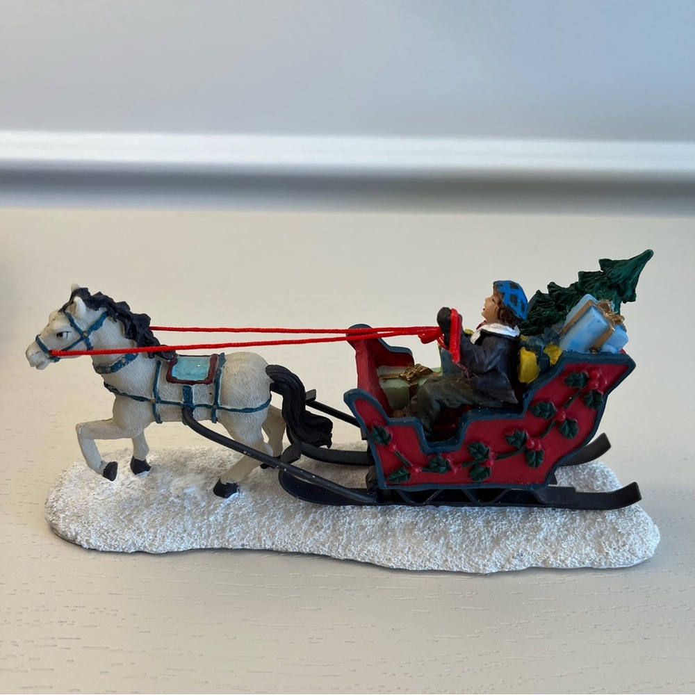 Dashing Thru the Snow Christmas Village Figurine Accessory